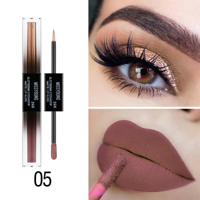 Sombra de Ojos y Brillo Labial Doble Punta en Tonos Neutros - Image 16