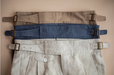 Pantalones de Lino Cintura Alta Efecto Adelgazante Corte Lápiz - Image 9