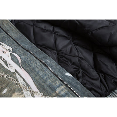 Chaqueta Acolchada Retro Americana Ancha para Hombre - Image 4