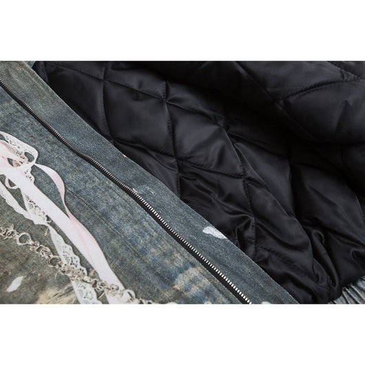 Chaqueta Acolchada Retro Americana Ancha para Hombre - Image 4