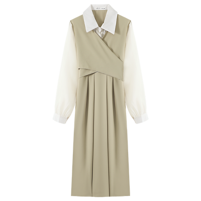 Falda Midi de Diseño Elegante con Detalle de Cobertura - Image 2