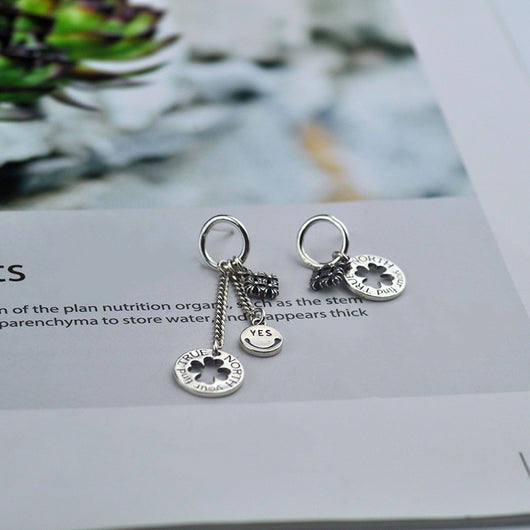 Aretes Geométricos de Plata S925 para Mujer con Etiqueta - Image 12