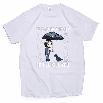 Playera Negra Keanu Reeves - Sé Amable con los Animales - Image 21