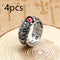 Little Pixiu Heart Sutra Ring Men And Women Lucky 4pcs Pomegranate Pixiu