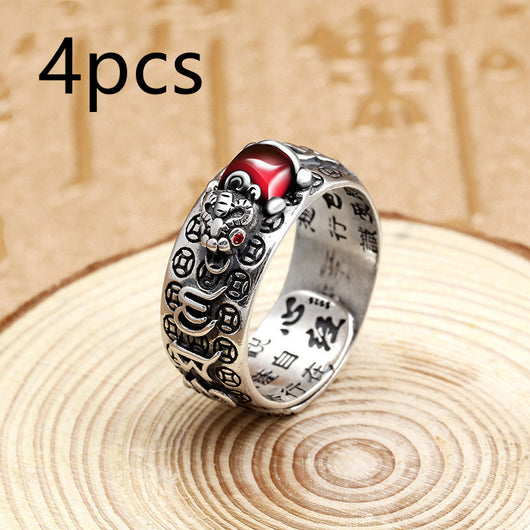 Anillo Pixiu Corazón Sutra Budista - Amuleto de Buena Suerte Unisex - Image 10