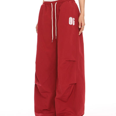 Pantalones Casuales Retro Americanos con Bordado y Detalles de Encaje para Mujer - Image 4
