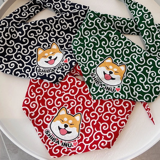 Pañoleta Triangular para Mascotas con Encaje Floral Tang