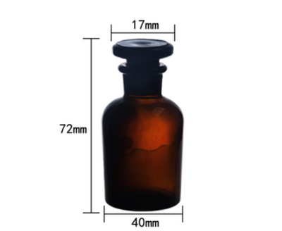 Botella de Vidrio Cuello Angosto Transparente Marrón para Laboratorio - Image 16