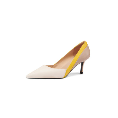 Sandalias de Tacón Stiletto Bicolor Elegantes para Mujer - Image 3