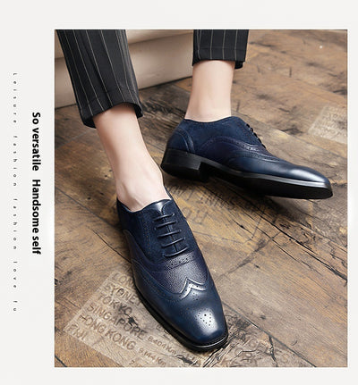 Zapatos Oxford Británicos de Cuero para Hombre - Punta Afilada - Image 19