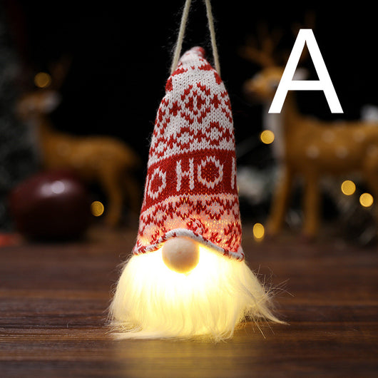 Muñeco Navideño sin Rostro con Luz LED Colgante - Image 2