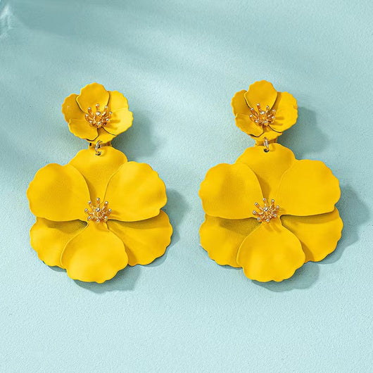 Aretes Largos Mori Girl con Flores Retro Estilo Europeo y Americano - Image 7