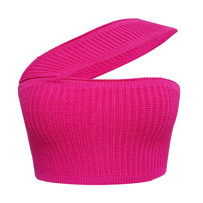 Blusa Tipo Halter de Fleece de Conejo para Mujer - Suéter Tejido Festivo - Image 16