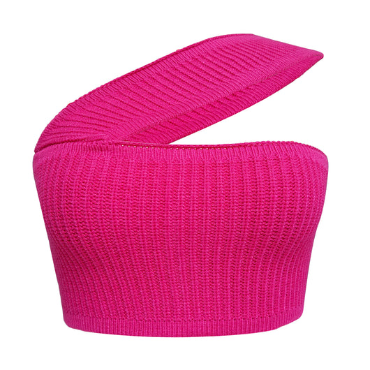 Blusa Tipo Halter de Fleece de Conejo para Mujer - Suéter Tejido Festivo - Image 16