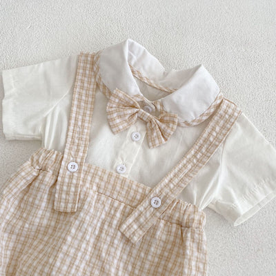 Blusa Cuello Babydoll con Efecto Dos Piezas a Cuadros - Image 18
