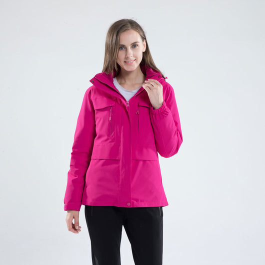 Chaqueta Montañera 3 en 1 Multibolsillos Talla Grande - Image 11