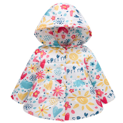 Chaqueta Acolchada para Niñas con Capucha y Diseño Estampado - Image 33
