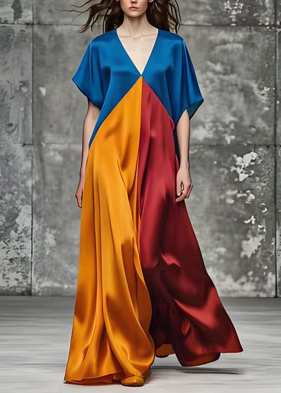 Vestido Holgado de Cuello Redondo y Mangas Cortas - Image 3