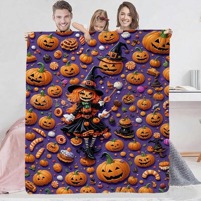Manta de Franela con Diseños Estampados de Halloween - Image 12
