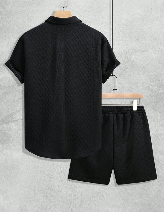 Conjunto Casual Hombre: Camisa Suelta y Shorts de Manga Corta - Image 8