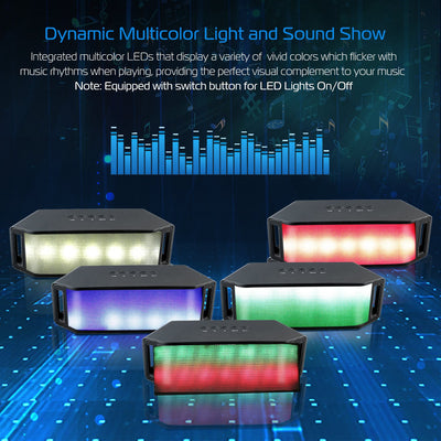Parlante LED Inalámbrico Multicolor con Radio FM y Manos Libres - Image 9