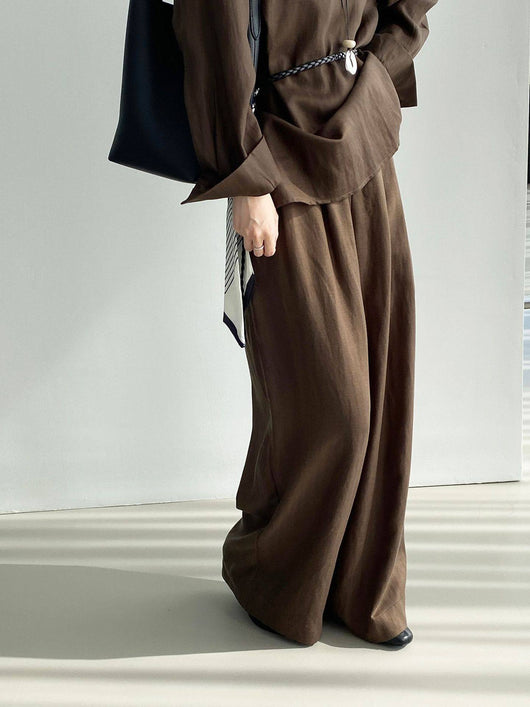 Conjunto de Blusa Casual y Pantalón Ancho con Cintura Elástica - Image 24