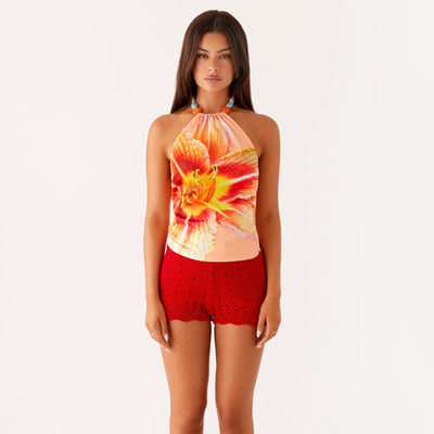 Top Halter Estampado sin Mangas y Espalda Descubierta - Image 17