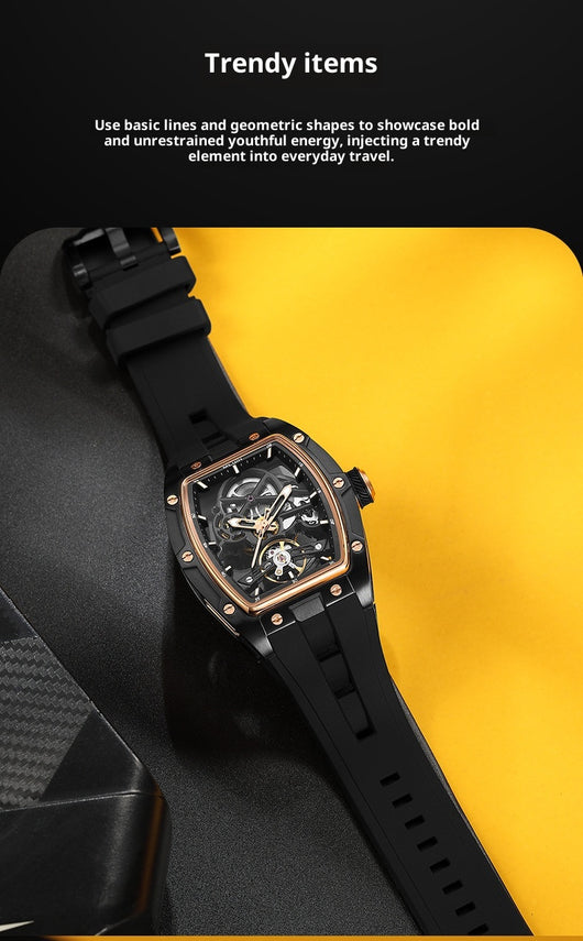 Reloj Mecánico para Hombre con Diseño Esqueletizado - Image 9