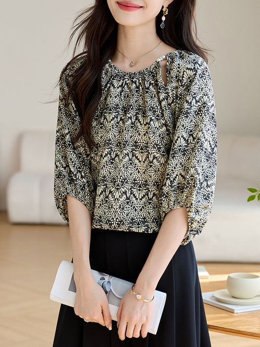 Blusa Suelta Reductora de Manga 3/4 para Mujer - Image 6