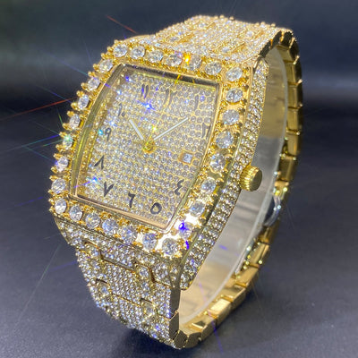 Reloj Hip Hop para Hombre con Cristales Brillantes y Movimiento de Cuarzo - Image 13
