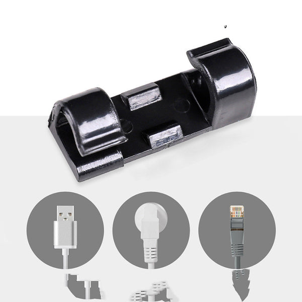 Organizador Adhesivo de Cables y Cordones - Clips de Sujeción para Gestión de Cableado