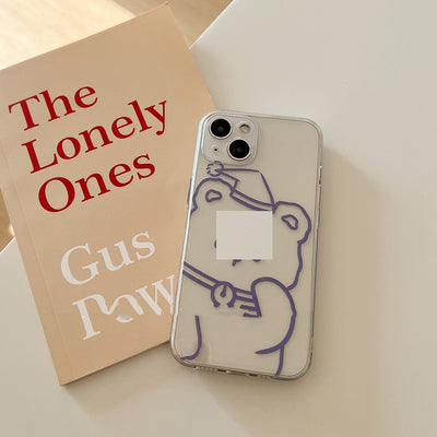 Funda Transparente para Móvil con Oso Kawaii - Protección Anticalda Ultrafina - Image 13
