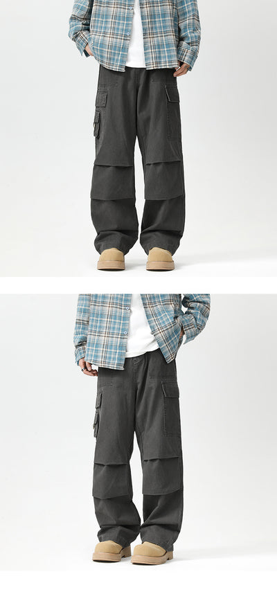 Overol Vaquero Desgastado Estilo Retro Americano para Hombre - Image 7