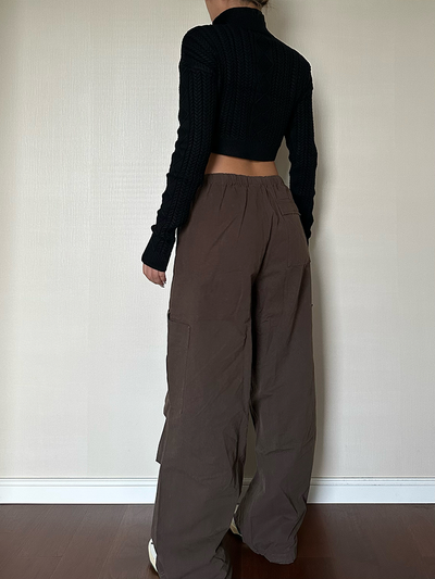 Pantalones Cargo Mujer Bolsillos Sueltos Corte Recto - Image 9