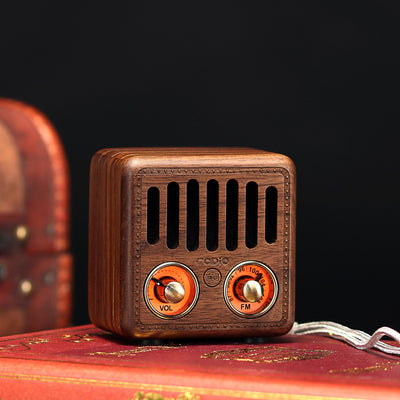 Parlante Bluetooth Retro en Madera de Nogal - Image 13
