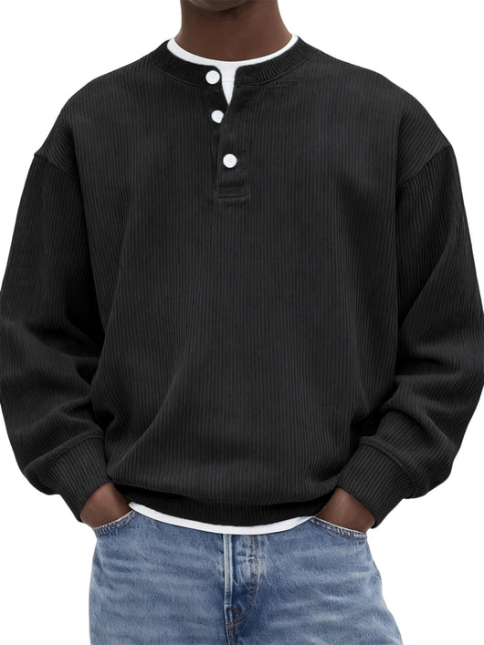 Suéter de Algodón Pana Acanalado para Hombre - Casual y Elegante - Image 7