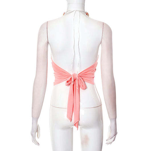 Top Halter Estampado sin Mangas y Espalda Descubierta - Image 21