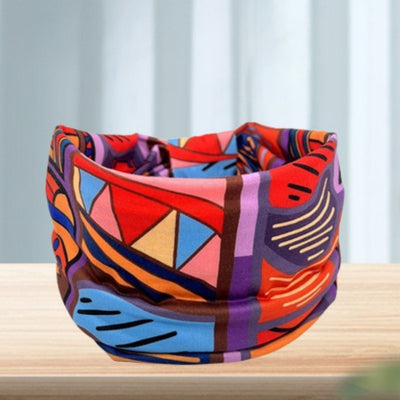 Banda Elástica Estampado Africano para Cabello - Diadema Deportiva Ancha Mujer Yoga - Image 21