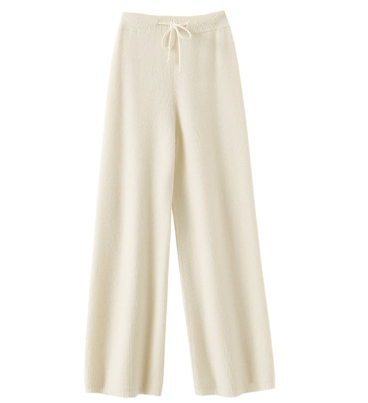 Pantalones de Lana Cintura Alta Relajados de Corte Recto - Image 32