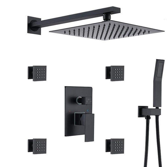 Conjunto de Ducha Empotrada Negra con Control de Temperatura - Image 2
