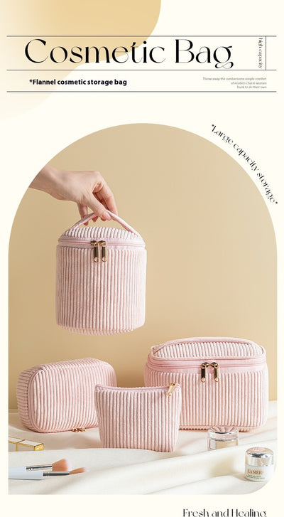 Juego de Bolsas de Viaje para Maquillaje de Franela - Set de 4 Piezas - Image 10