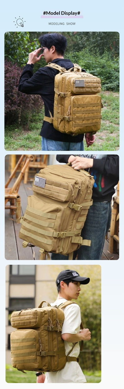 Mochila Táctica 45L para Senderismo - Unisex con Correas Ergonómicas - Image 25