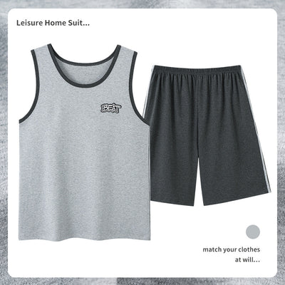 Pijama Masculino de Algodón Transpirable Absorbente de Humedad - Image 11