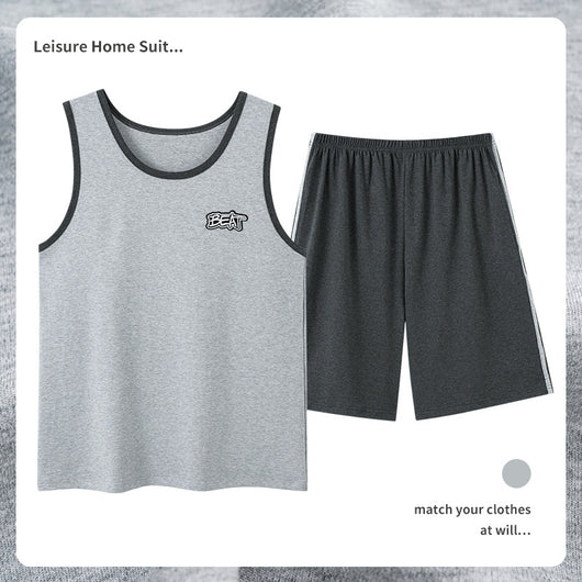 Pijama Masculino de Algodón Transpirable Absorbente de Humedad - Image 11