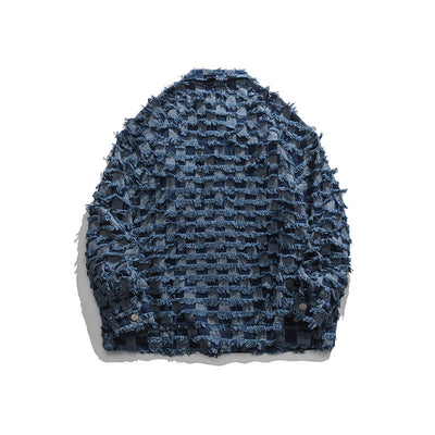 Chaqueta de Mezclilla a Cuadros con Cuello de Borrega - Image 3