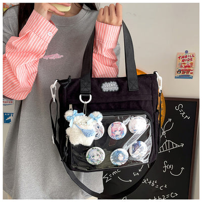 Bolsa Crossbody Transparente de Gran Capacidad Estilo Japonés para Estudiantes - Image 51