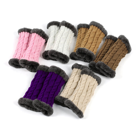 Guantes de Invierno Tejidos sin Dedos - Lana Térmica Gruesa para Mujer - Image 34