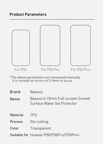 Protector de Pantalla Curvo Hidráulico para P50 - Pack de 2 Unidades Transparente - Image 25