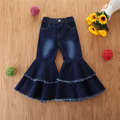 Pantalones Acampanados para Niñas - Jeans de Pierna Ancha Moderno - Image 10
