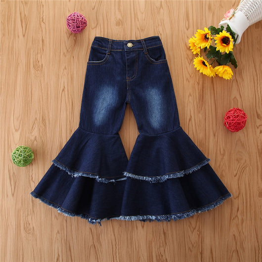 Pantalones Acampanados para Niñas - Jeans de Pierna Ancha Moderno - Image 10